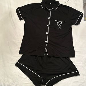 Heart shorts pajama set